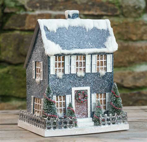 metal houses christmas decorations|putz christmas houses for sale.